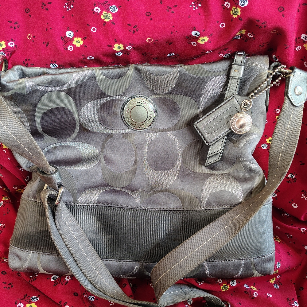 Coach Gray Shoulder Bag